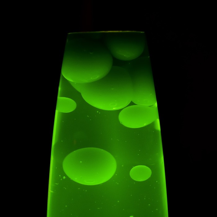 Лава-лампа "Зеленые капли" воск, E14 h=41см RISALUX - фото 1880247149