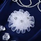 резинка для волос " Школьница" бант многослойный с цветочками d-10 см - Фото 1