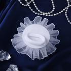 резинка для волос " Школьница" бант многослойный с цветочками d-10 см - Фото 2