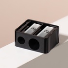 Точилка косметическая, двойная, чёрная - Фото 4