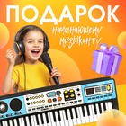Синтезатор детский с микрофоном «Музыкальный взрыв», 49 клавиш с радио, работает от батареек - Фото 3