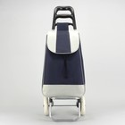 Сумка-тележка хозяйственная на шнуре, 35×20×96 см, синяя - Фото 2