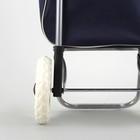 Сумка-тележка хозяйственная на шнуре, 35×20×96 см, синяя - Фото 4