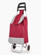Сумка-тележка хозяйственная на шнуре, 35×20×96 см, бордовая - Фото 2