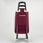 Сумка-тележка хозяйственная на шнуре, 35×20×96 см, бордовая - Фото 3