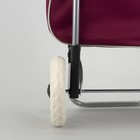 Сумка-тележка хозяйственная на шнуре, 35×20×96 см, бордовая - Фото 4