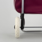 Сумка-тележка хозяйственная на шнуре, 35×20×96 см, бордовая - Фото 5