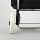 Сумка хозяйственная на колёсах, отдел на шнурке, нагрузка до 25 кг, цвет чёрный - Фото 4