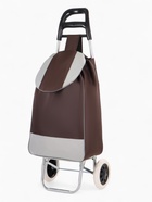 Сумка-тележка хозяйственная на шнуре, 35×20×96 см, коричневая - Фото 2