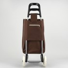 Сумка-тележка хозяйственная на шнуре, 35×20×96 см, коричневая - Фото 3