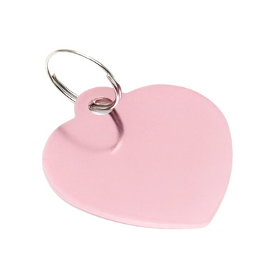 Адресник под гравировку «Сердечко» 3×3 см, фасовка 6 шт., металл, цвет МИКС