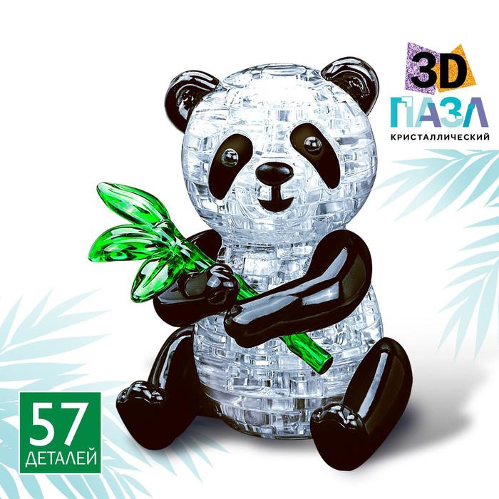 3D пазл «Панда», 57 детелей, в пакете - Фото 1