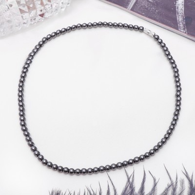 Бусы шар №4 «Гематит», 45 см