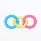 Игрушка жевательная "Всегда вместе!", TPR, 18,5 см, сине/розово/жёлтая - Фото 3