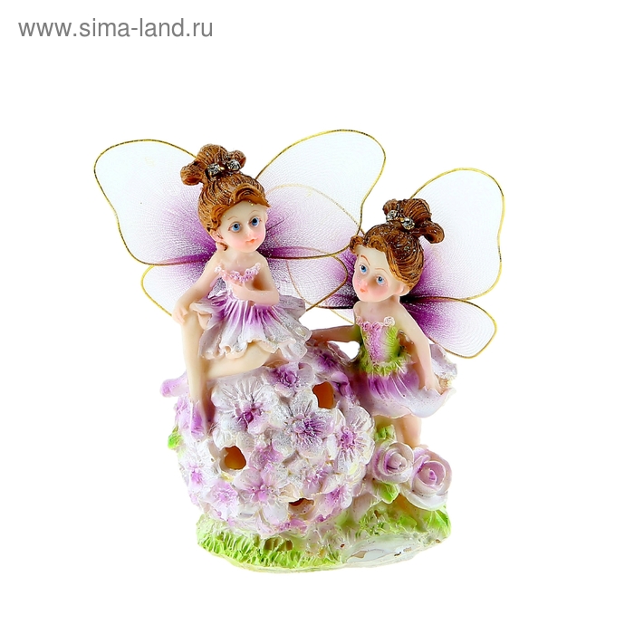 Светильник полистоун "Парочка фей" h=14 см (1RGB_LED*1Вт, от бат. 3*AG3) - Фото 1