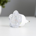 Ночник "Цветок красный" пластик 5,5х5,5х6 см - Фото 1