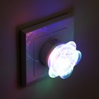 Ночник "Цветок красный" пластик 5,5х5,5х6 см - Фото 3