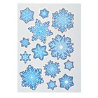 Наклейка Синие снежинки S 24*33,5 см - Фото 1