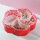 Менажница с крышкой «Барокко», 26×25×7 см, 5 съёмных ячеек, МИКС - Фото 2