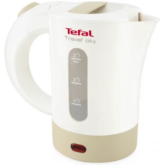 Чайник электрический Tefal KO120130, пластик, 0.5 л, 650 Вт, белый/бежевый - фото 51666287