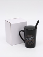 Кружка с ложкой и крышкой «Лучший из лучших», 400 мл 5080669