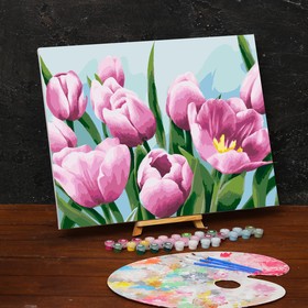 Картина по номерам на холсте с подрамником «Тюльпаны» 40х50 см