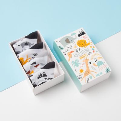 Носки для мальчика «Крошка Я. Сафари», набор 4 пары, белые, 8-10 см