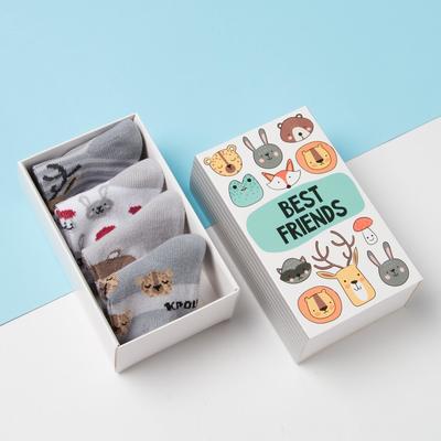 Носки для мальчика Крошка Я «Друзья», набор 4 пары, 8-10 см