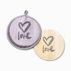 Набор кухонный Love: прихватка, подставка под горячее, МИКС - Фото 7