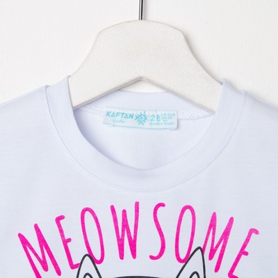 Футболка детская KAFTAN Meow, размер 28 (86-92 см)