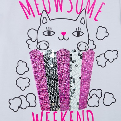 Футболка детская KAFTAN Meow, размер 28 (86-92 см)