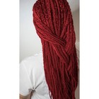 Косы для афрорезинок, 60 см, 15 прядей (CE), цвет бордовый(#118) - Фото 4