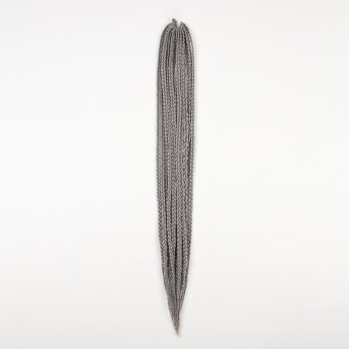 Косы для афрорезинок, 60 см, 15 прядей (CE), цвет пепельно-серый(#GRAY)