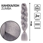 ZUMBA Канекалон однотонный, гофрированный, 60 см, 100 г, серый(#AY40) - Фото 1
