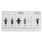 Клипсы и пистоны крепежные, 6 видов, набор 100 шт. - Фото 6