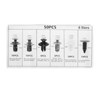 Клипсы и пистоны крепежные, 6 видов, набор 50 шт. - Фото 5
