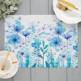 Салфетка на стол «Незабудки», 40×29 см, ПВХ