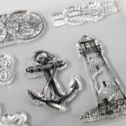 Штамп для творчества силикон "Маяк, якорь и узлы" 10х10 см - фото 21831724