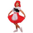 Карнавальный костюм «Красная шапочка», шапка, блузка, юбка, р. 32, рост 122-128 см - фото 320142299