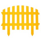 Ограждение декоративное, 28 × 300 см, 7 секций, пластик, жёлтое - Фото 2