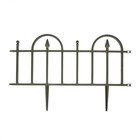 Ограждение декоративное, 40 × 310 см, 5 секций, пластик, хаки - Фото 8