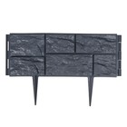 Ограждение декоративное, 24×177.5 см, 5 секций, пластик, серое, «Камень» - Фото 8