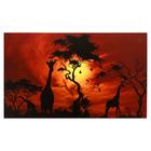 Картина на холсте "Огненный закат Африки" 60х100 см - фото 318647754