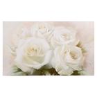 Картина на холсте "Букет белых роз" 60х100 см - фото 9170335