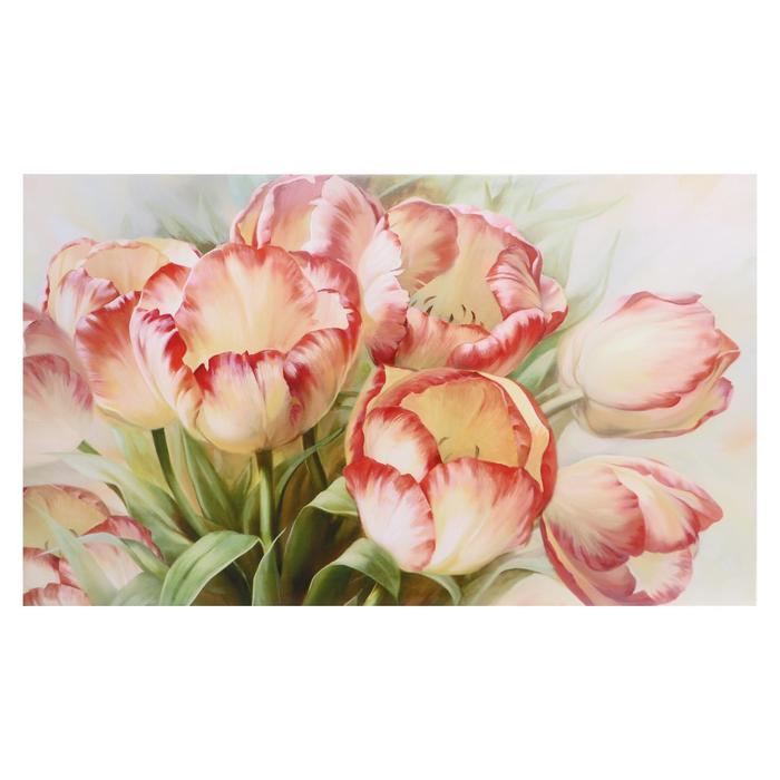 Картина на холсте "Букет тюльпанов" 60х100 см - Фото 1