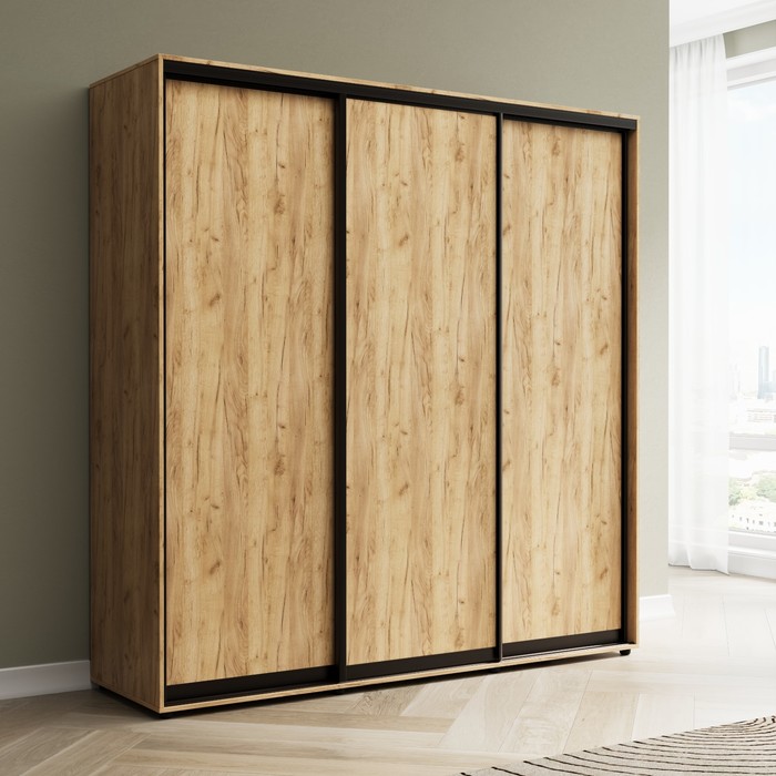 Шкаф-купе «Сим Д», 1500×600×2300 мм, ЛДСП, с ящиками, цвет дуб крафт - Фото 1