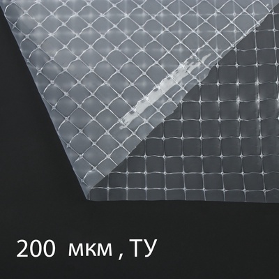 Плёнка армированная Greengo, полиэтиленовая с леской, 25×2 м, толщина 200 мкм, УФ-стабилизированная