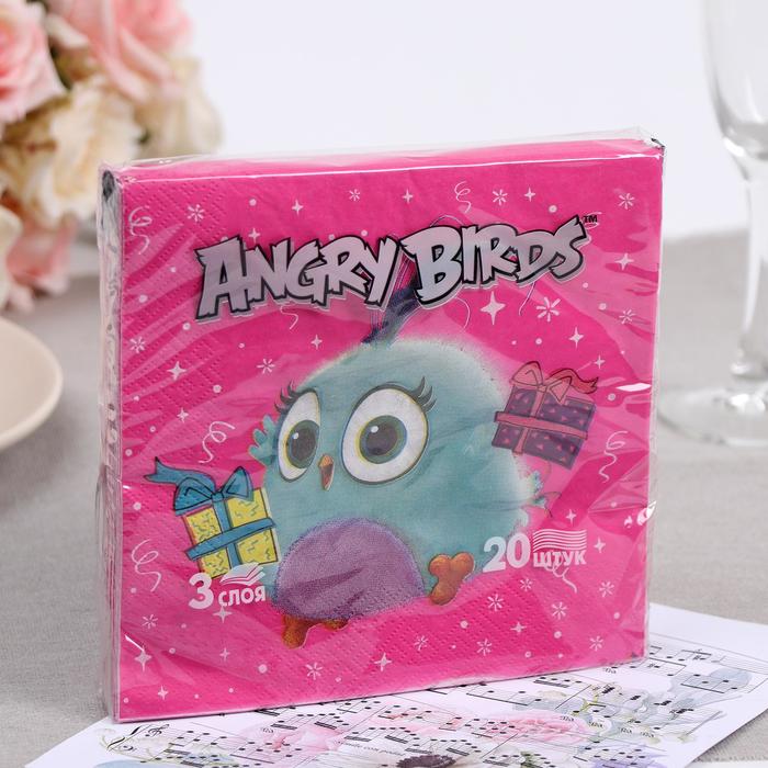 Салфетки бумажные Angry Birds: Hatchlings "Коллекция" 33х33 3сл 20л - Фото 1