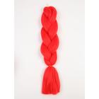 ZUMBA Канекалон однотонный, гофрированный, 60 см, 100 гр, цвет ярко-красный - Фото 5
