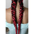 ZUMBA Канекалон однотонный, гофрированный, 60 см, 100 гр, цвет бордовый(#AY19) - Фото 2